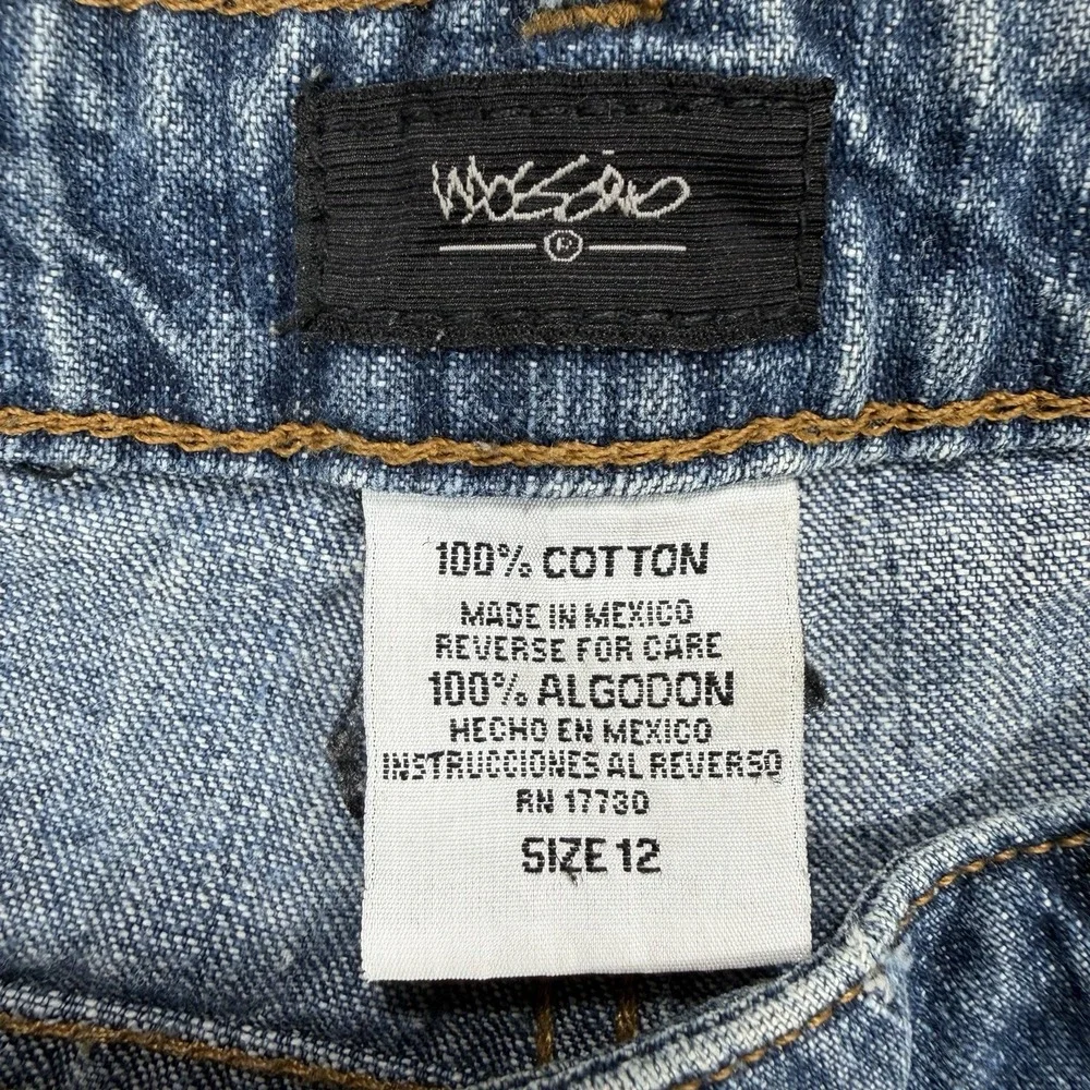 Mossimo Bootcut Jeans Women's 12 (34x27) Y2K Western Whiskered Boho